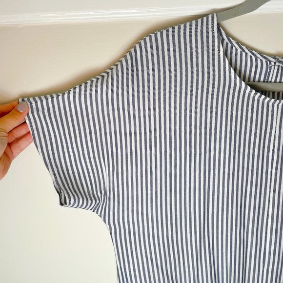 Madewell Button-Back Tie Tee in Classon Stripe - Size S - Picture 2 of 6